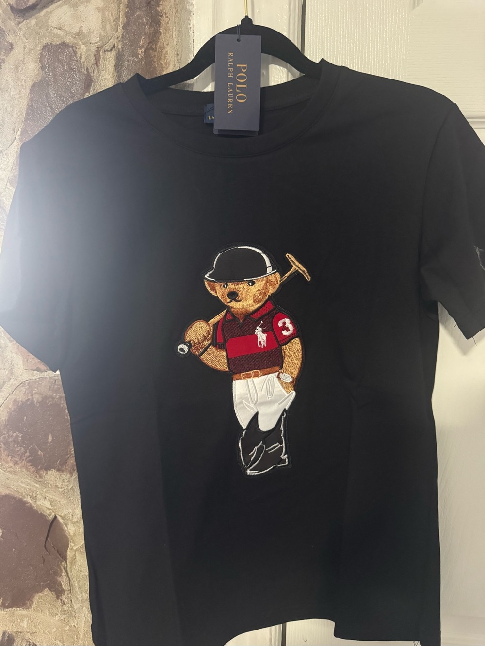 Polo by Ralph Lauren Black Tee with Polo Bear Embroidery